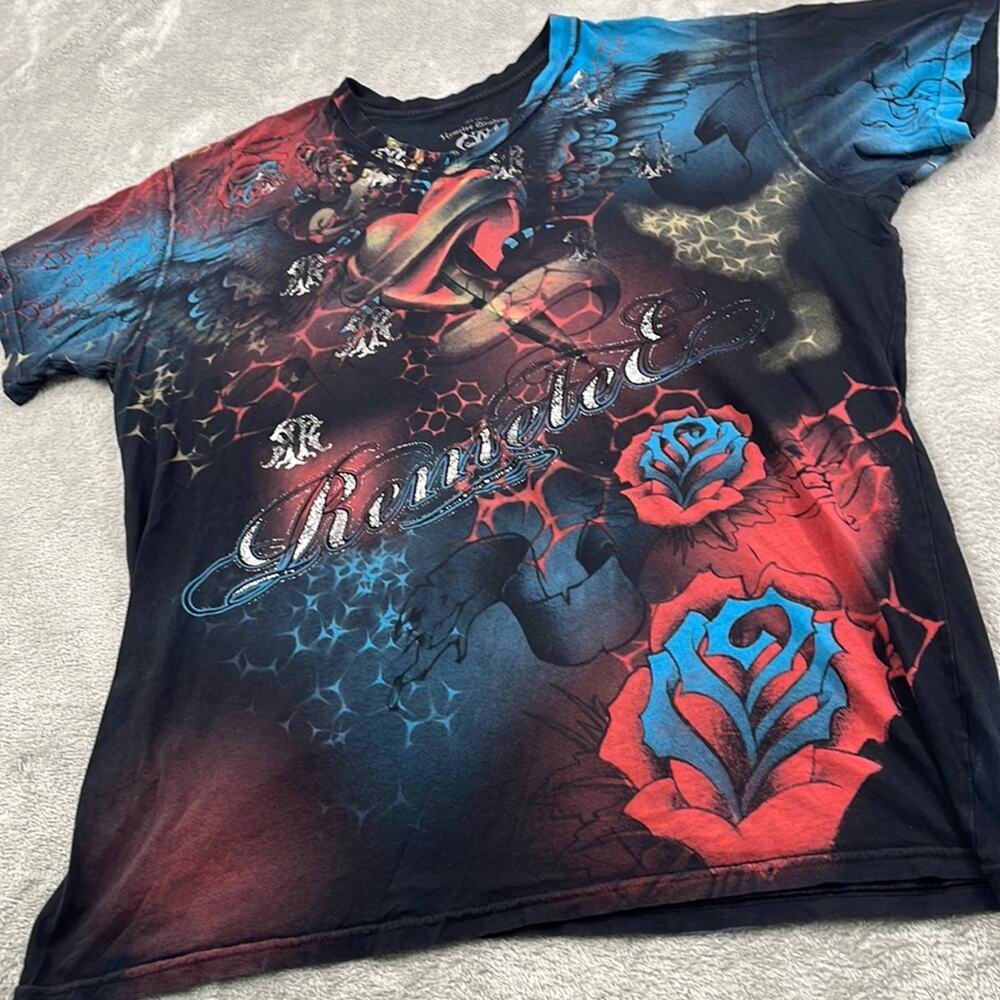 Remelee Trademark 3X 100% Cotton Black Short Sleeve T Shirt Y2K Goth Grunge